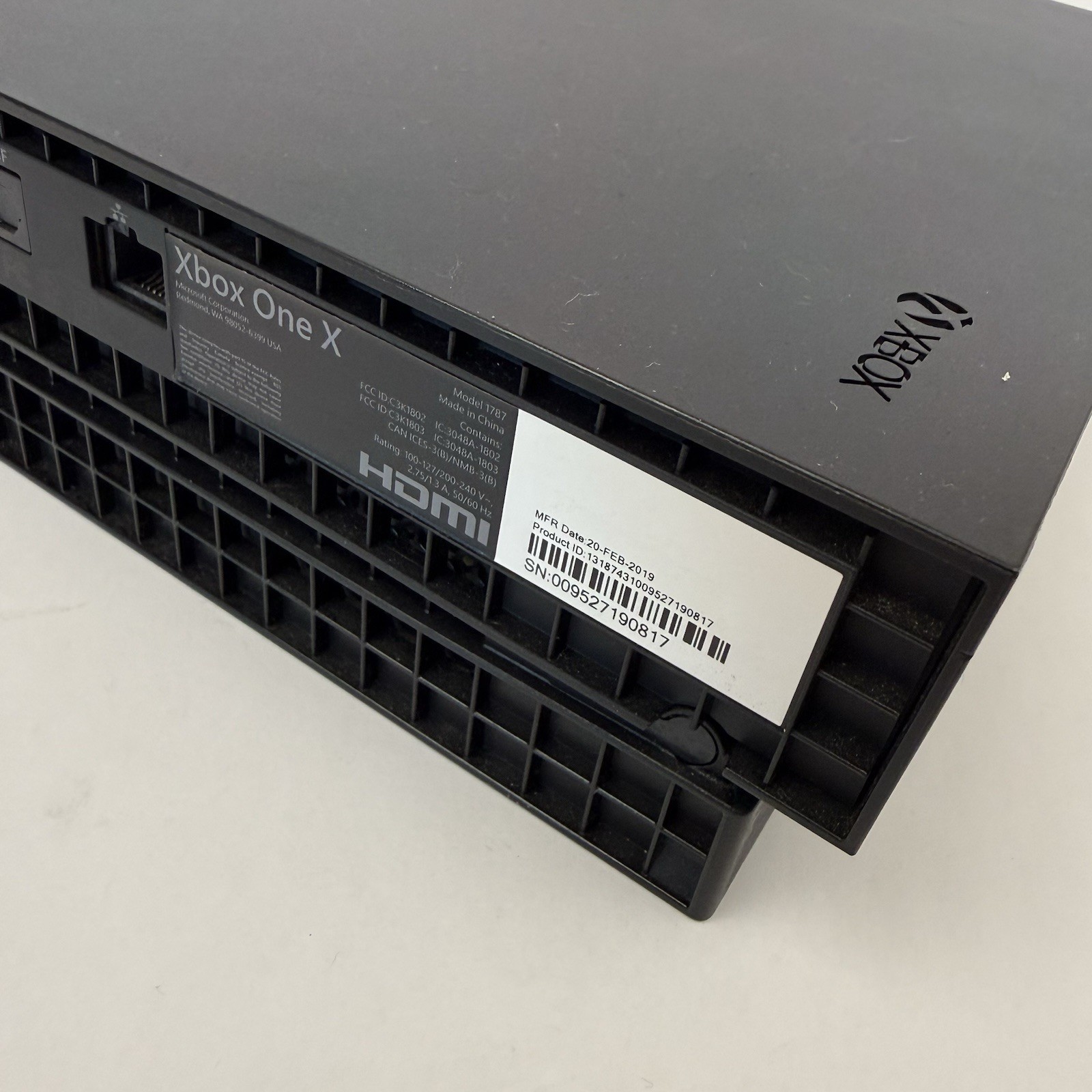 Microsoft Xbox One X 1TB Black Console Only Model 1787 Tested Working