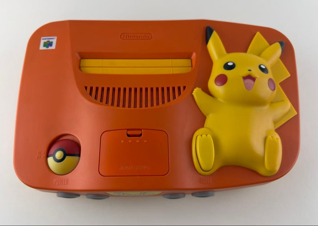 Nintendo 64 Pikachu Console System Boxed Pokemon Orange & Yellow Edition Used