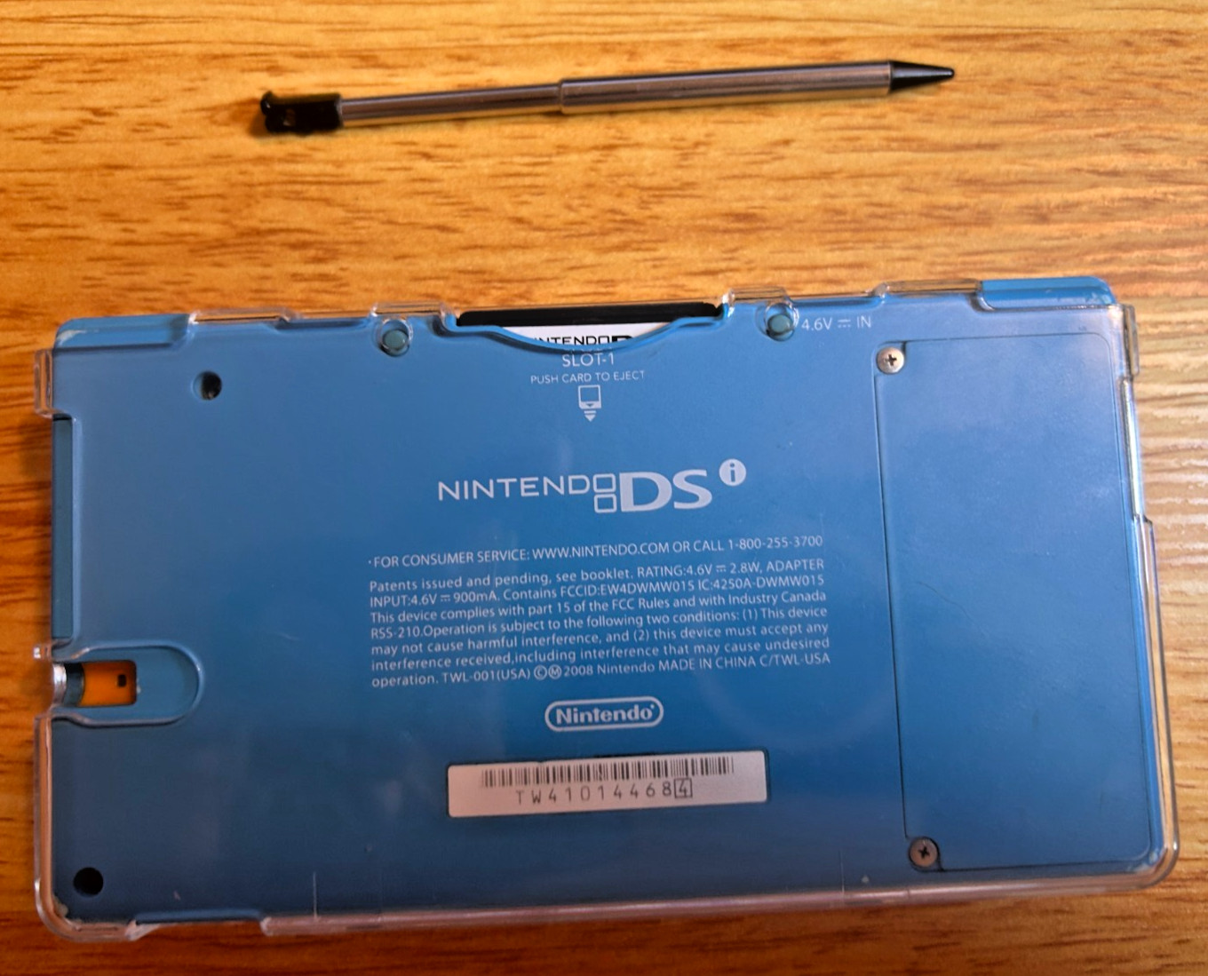 Nintendo DSi Blue & Stylus + Mario Kart DS game Tested with Case no charger