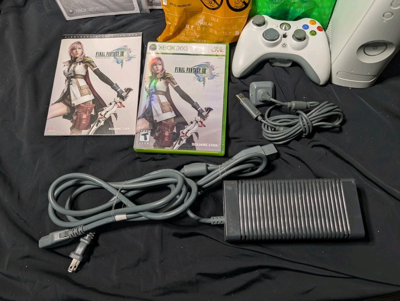 Xbox 360 Special Edition Final Fantasy XIII Console Bundle 250GB Near-Mint Set