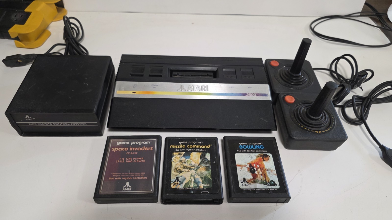 Atari 2600 Jr. Game System Console w/ 2 Joysticks & 3 Games