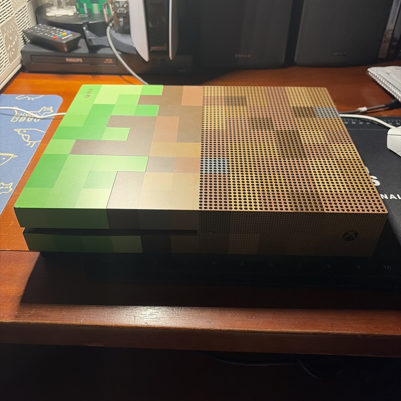 Microsoft Xbox One S Minecraft Limited Edition 1681 1TB Green Brown Console