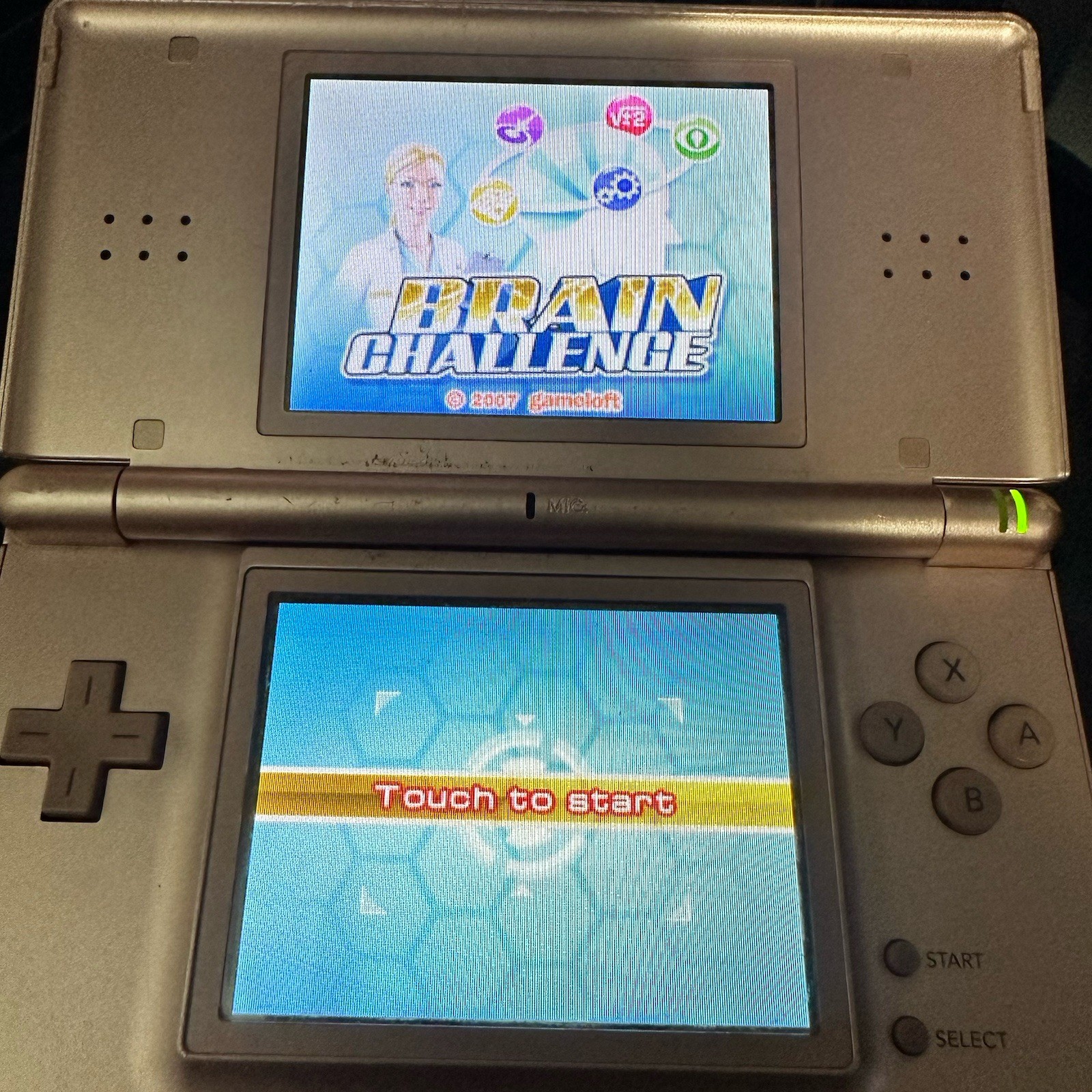Nintendo DS Lite Console Pink/ Metallic Rose – Tested W/ Charger & No Stylist