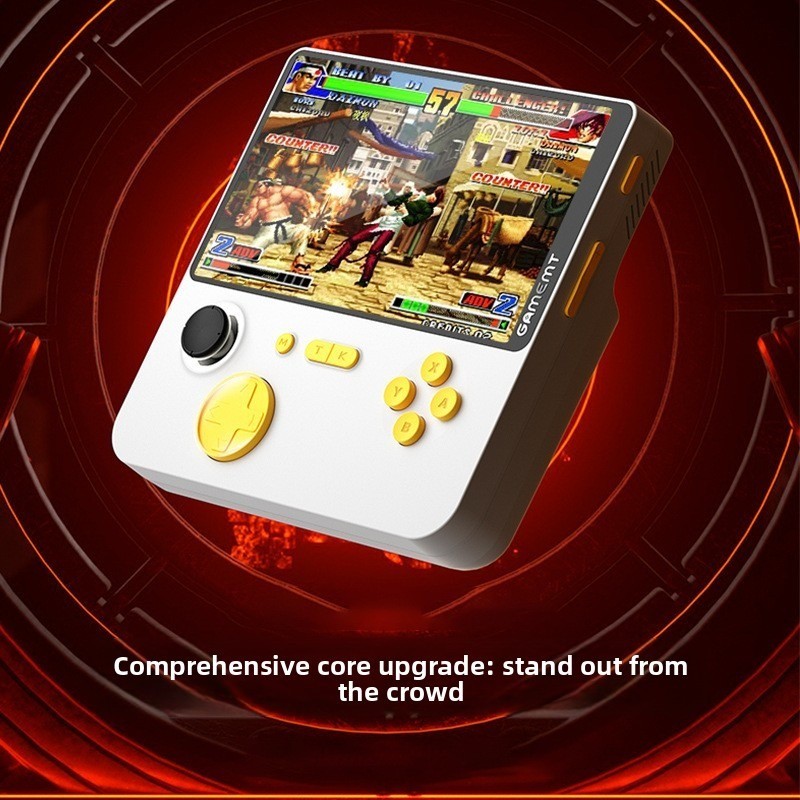 E5 Retro Handheld Game Console,6.6″IPS Screen Video Games-Beige