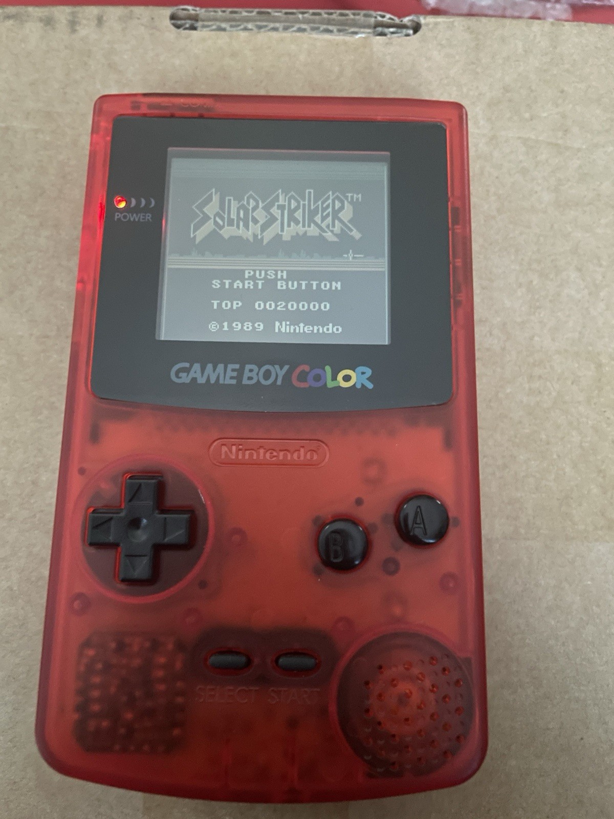 Nintendo Gameboy Color Red. Tested And Working. Plus Original Shell And 2 Games.