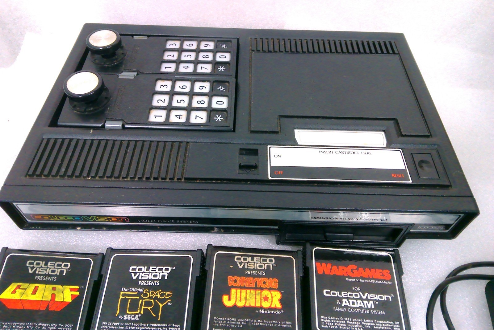 ColecoVision Console With Eight Games Donkey Kong – AS IS Untested