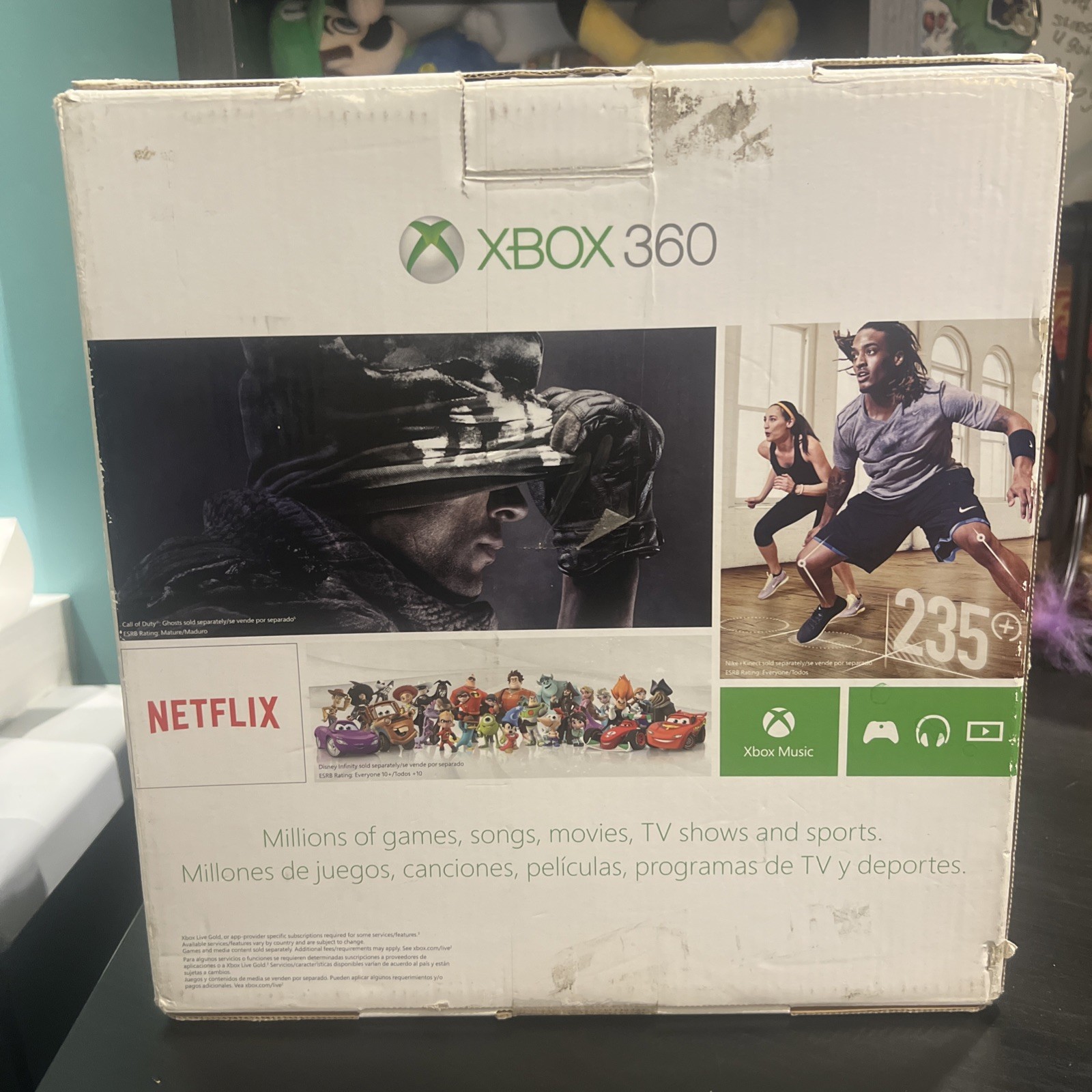 Microsoft Xbox 360 E 4GB Video Games Console – Black – Original Box & Kinect