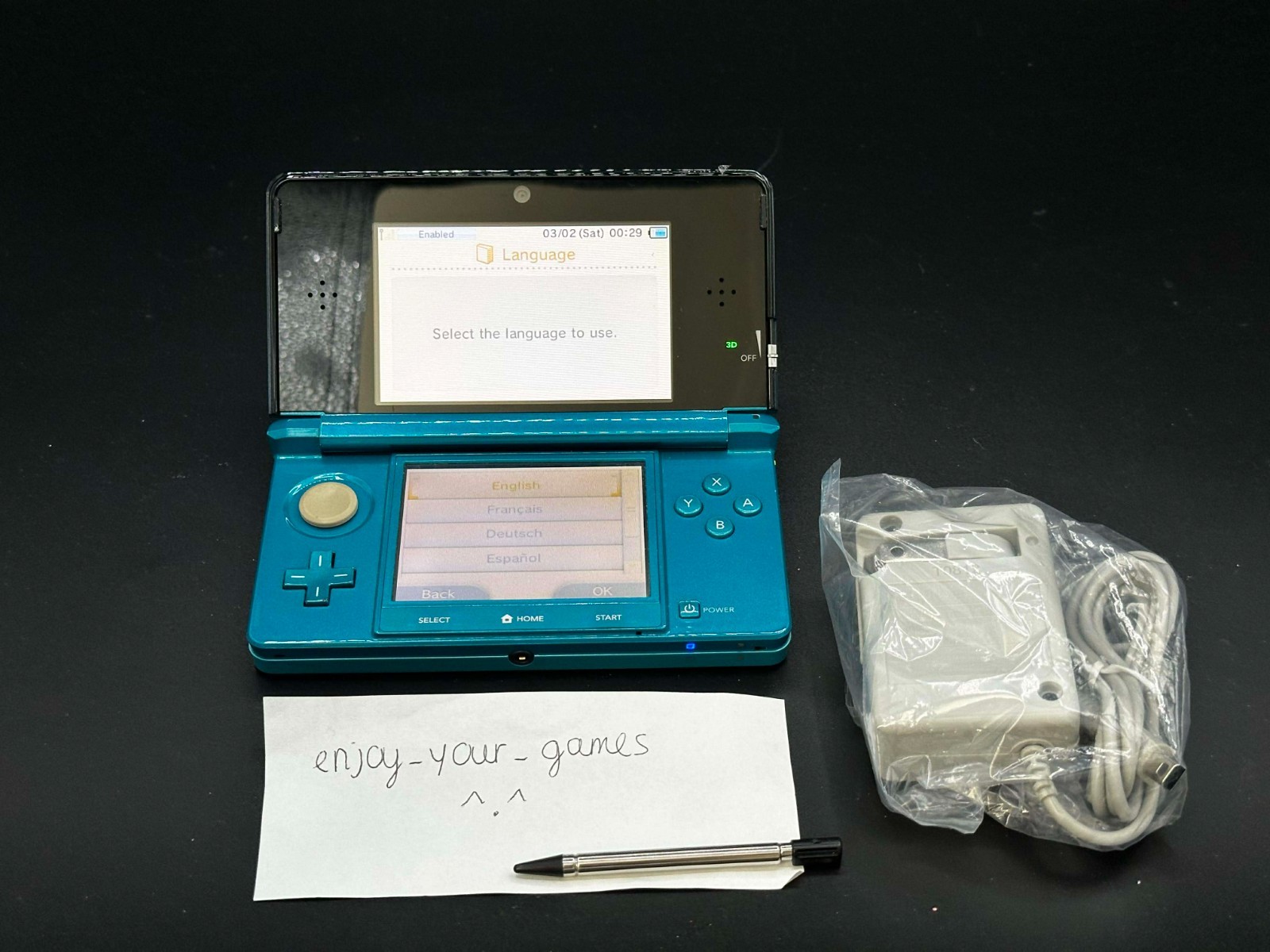 Nintendo 3DS | English | Charger | Pick Your Color | USA Seller – Ship in 1-DAY