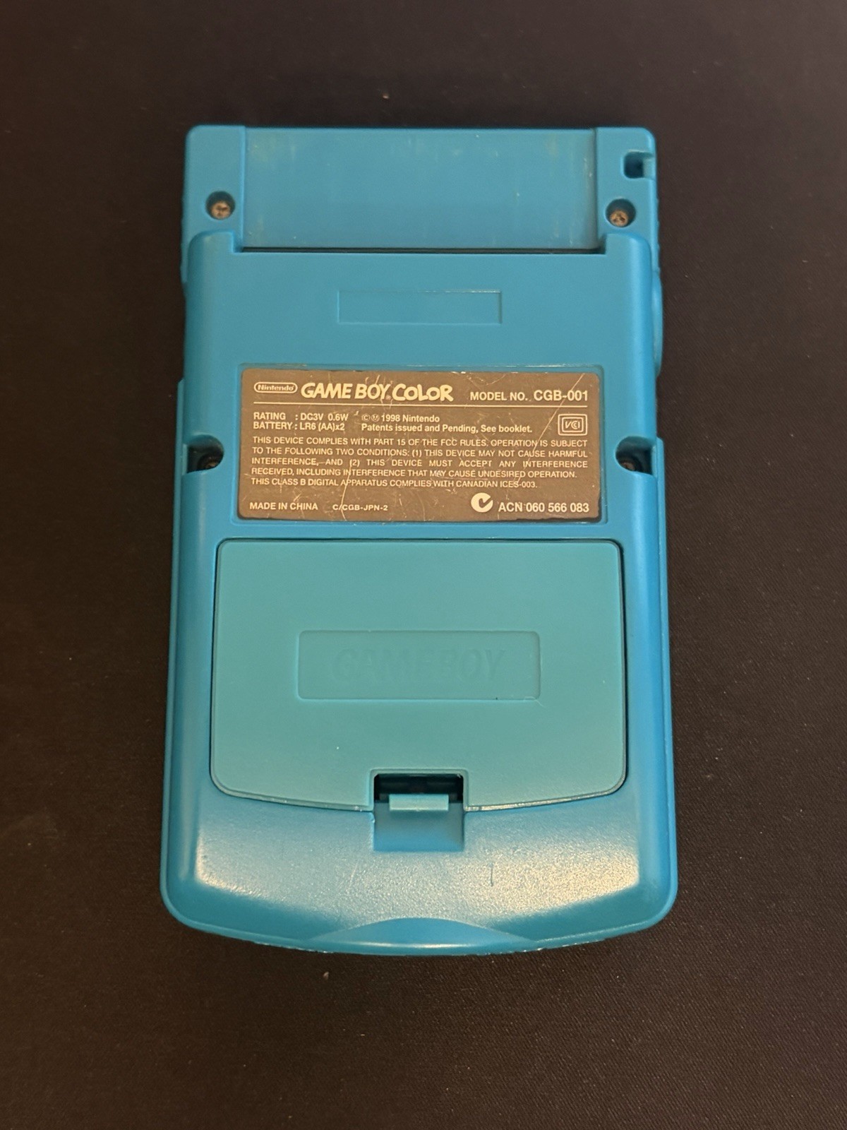 Nintendo GameBoy Color Teal (CGB-001) Handheld System – Tested & Working