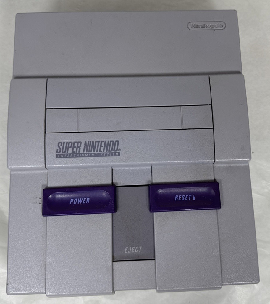 Super Nintendo SNES Console SNS-001 Bundle OEM Controlller W/ Cables – Tested
