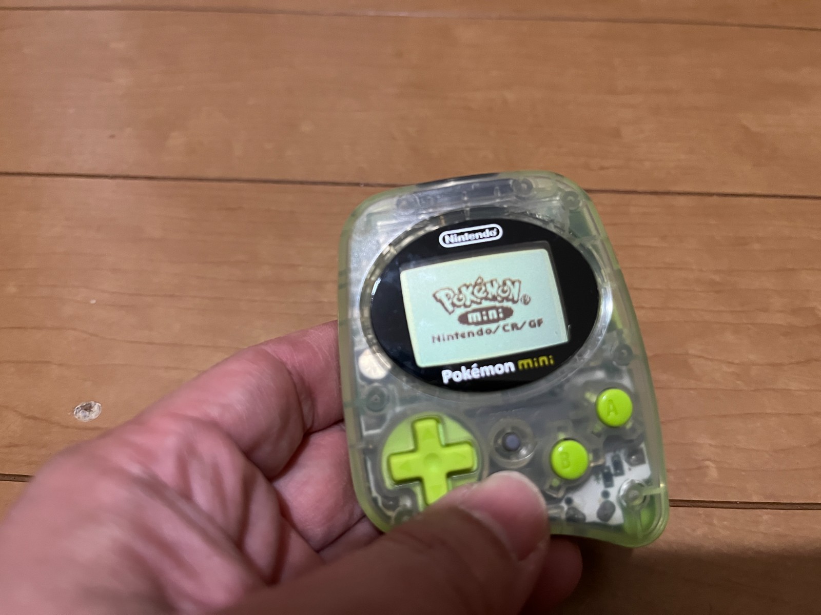 Pokemon mini Console Chikorita Green Color and 1 Games Pokemonmini