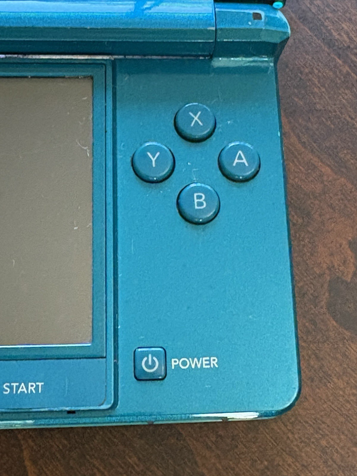 Nintendo 3DS Aqua Blue Handheld Console System CTR-001 Tested Heavy Wear/Scratch