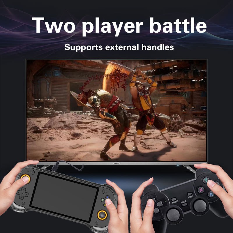 Linux 5.5»IPS Screen 64 Bit H55 Portable Classic Handheld Game Console for Psp