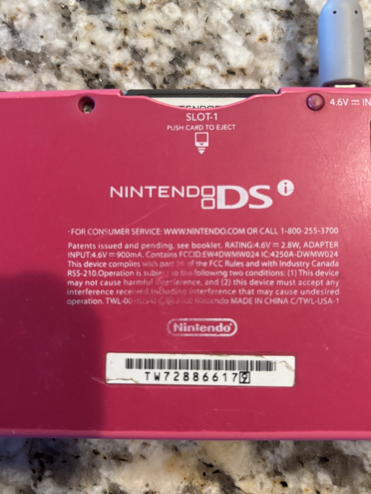 Nintendo DSi Console Pink Hot Model TWL-001 with Charger, Pink Stylus & Game 🔥