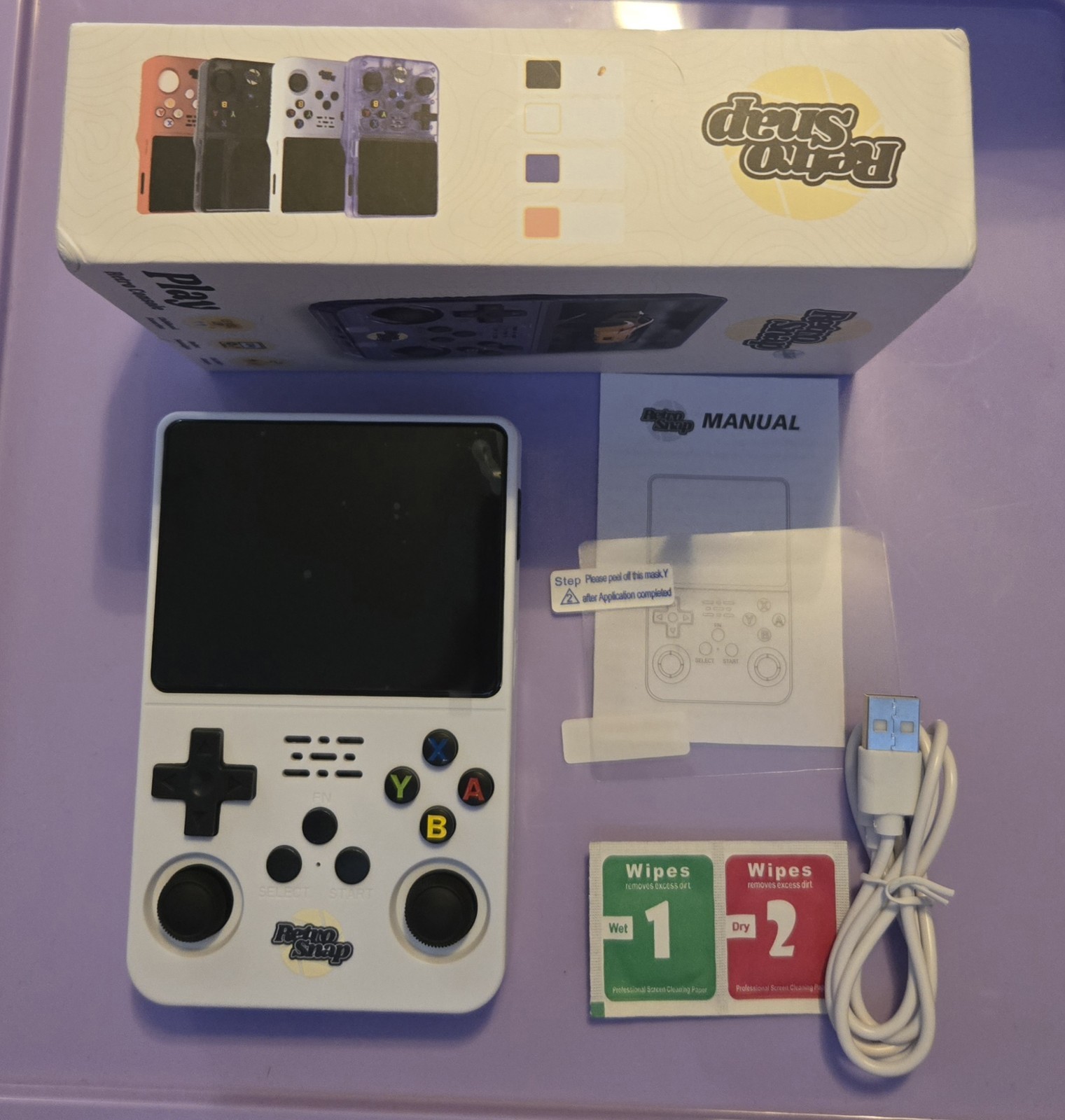 🕹NEW 128GB Handheld Video Game Unit – 22,000+ RETRO GAMES RetroSnap W/ Case🎮