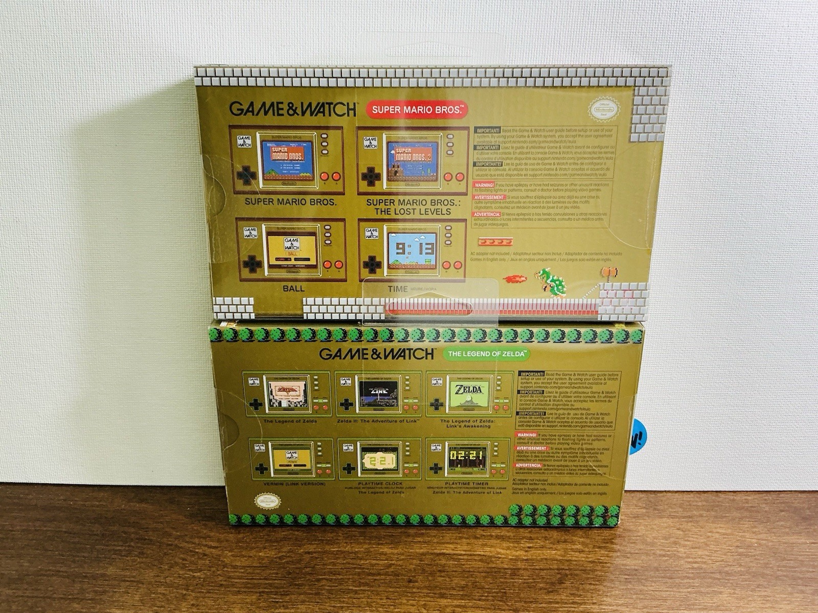 NINTENDO GAME AND WATCH SUPER MARIO BROS & LEGEND OF ZELDA COLOR HANDHELD SYSTEM