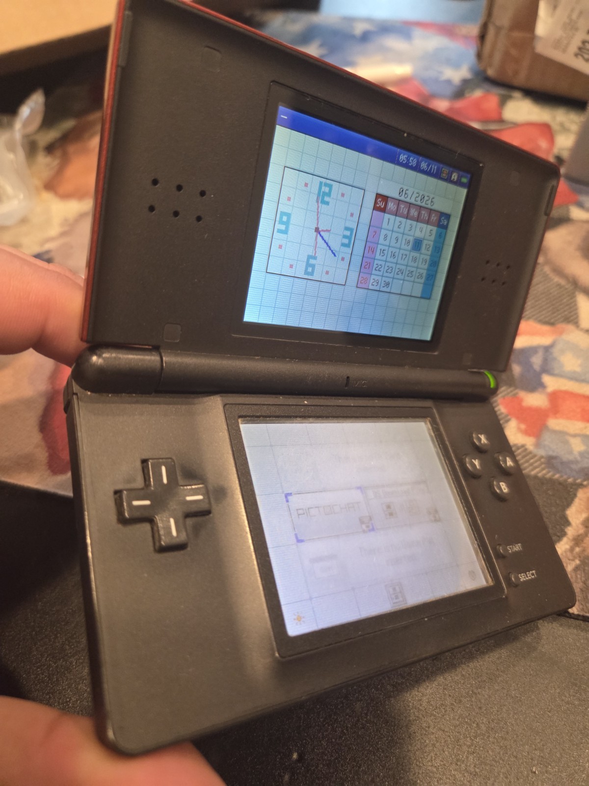 Nintendo DS Lite USG-001(JPN) Red Handheld Console w/ Stylus Only