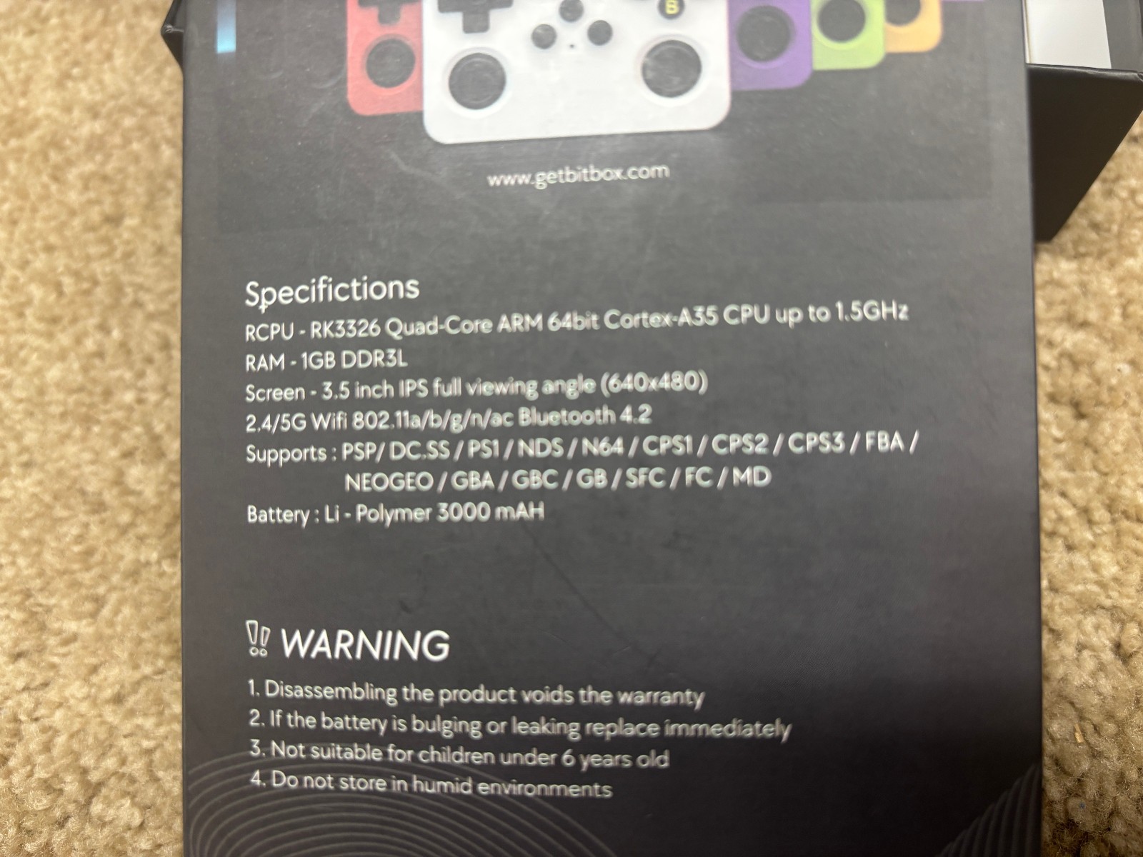 BitBox Retro Gaming Handheld Console – Transparent Purple – Thousands of Games!
