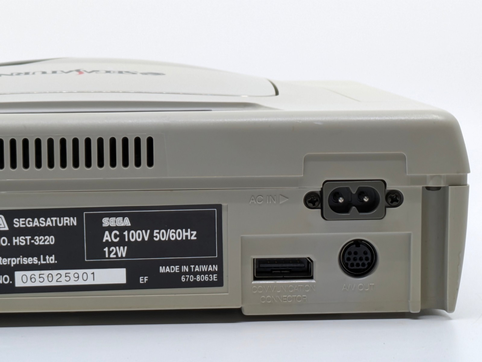 Sega Saturn White HST-3220 NTSC-J Japan Tested w/ SEGA RALLY