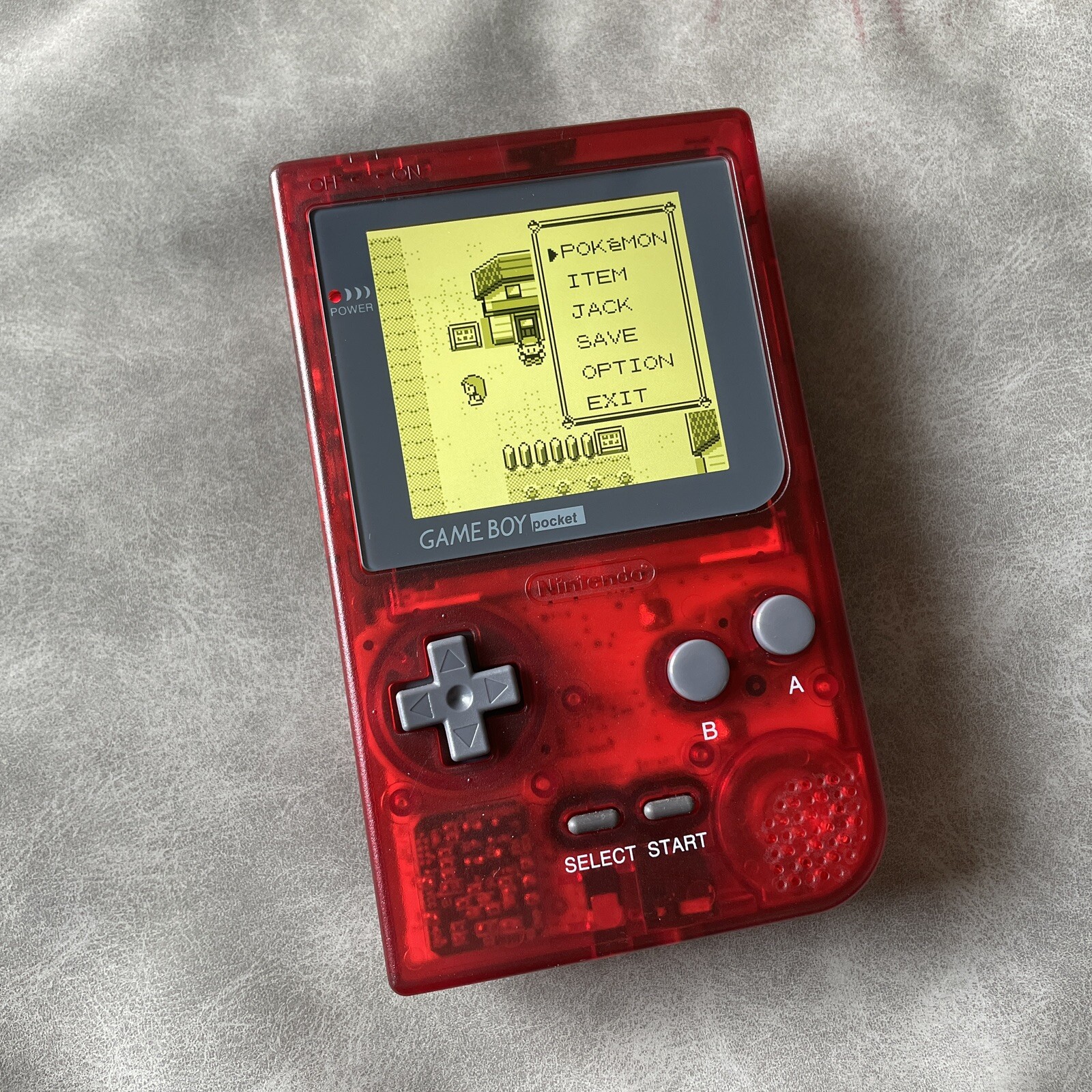 Nintendo Game Boy Pocket IPS screen red rosy 36 colour HD highlight