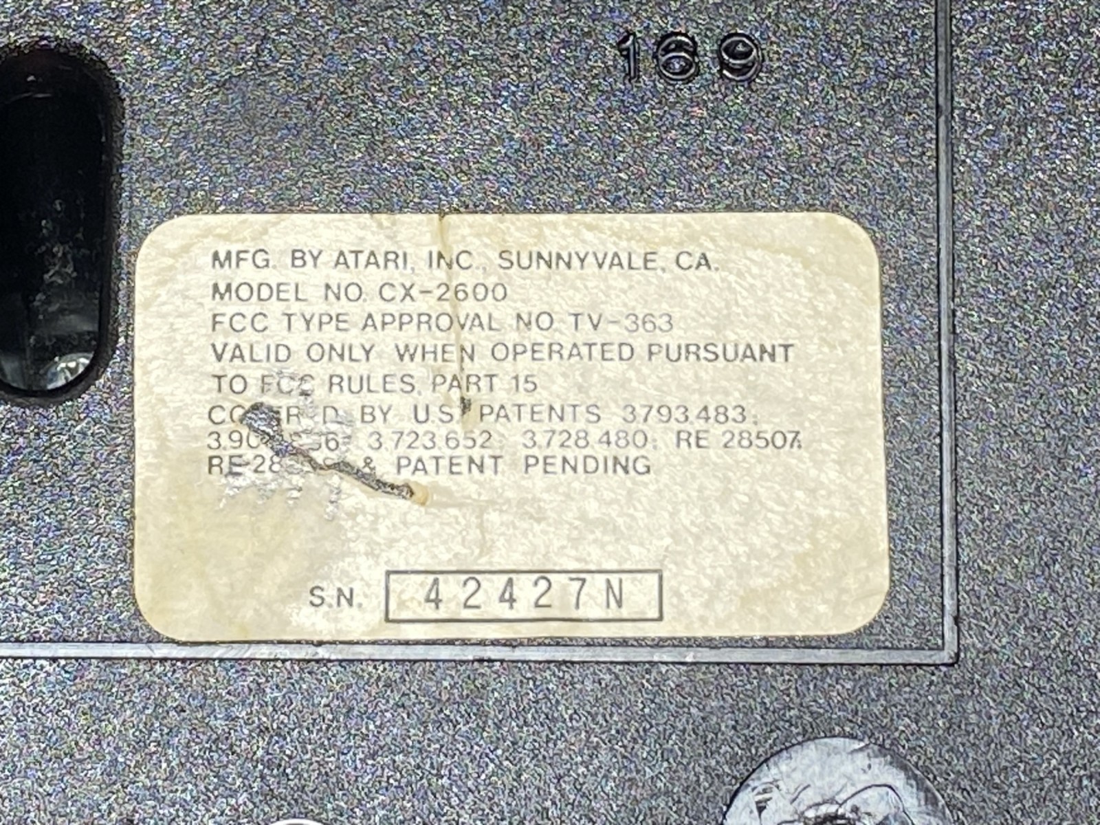 Atari CX2600 ‘Heavy Sixer’ 1977 Console Sunnyvale *RARE!!*