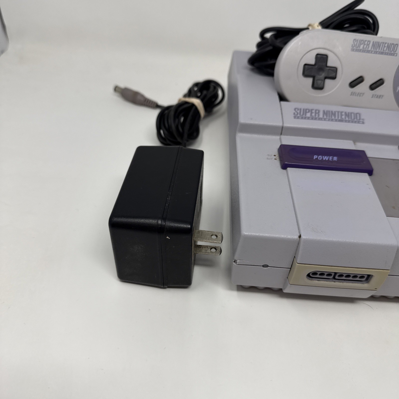 Super Nintendo SNES Console + Cables + Controller Bundle Lot *TESTED*