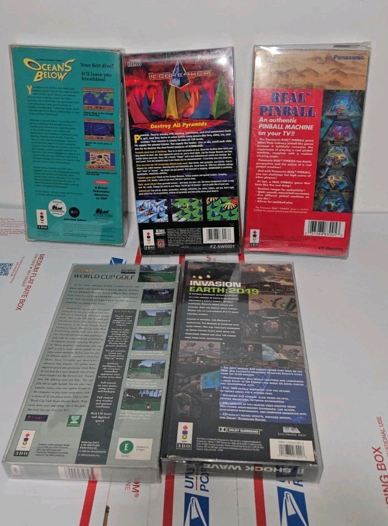 5 3DO Games Including Real Pinball New Sealed, Iceland Breaker Cd Still Sealed