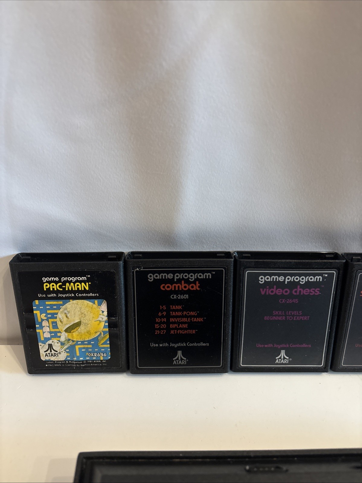 VTG Atari CX-2600 Video Game Console Bundle Tested/Works 7 games 1 Manual 4 Cont