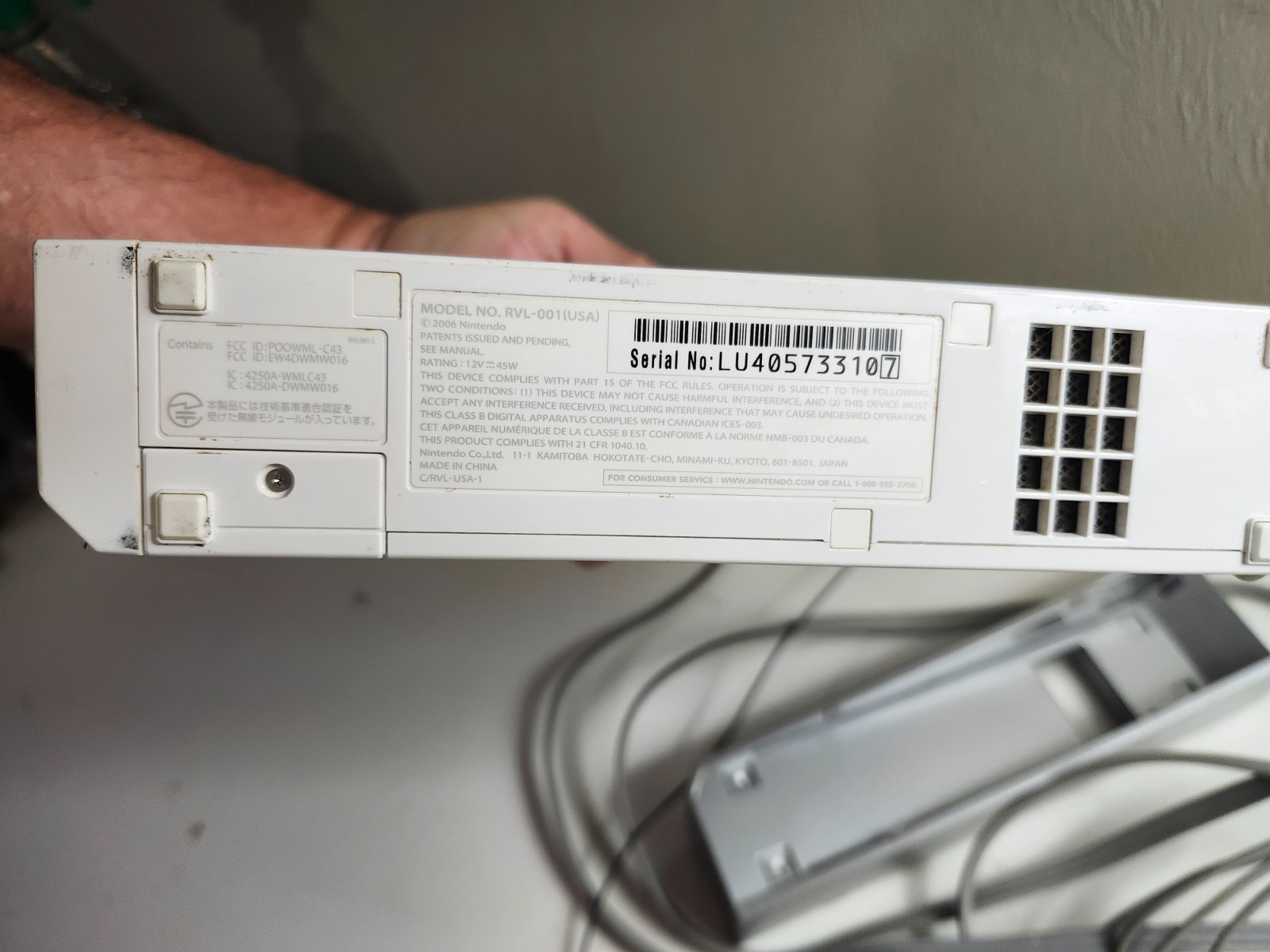 Nintendo Wii White Console (NTSC) Bundle Tested Working