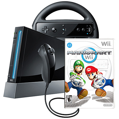 Nintendo Wii Mario Kart Pack Black Console (NTSC-U/C (US/CA))