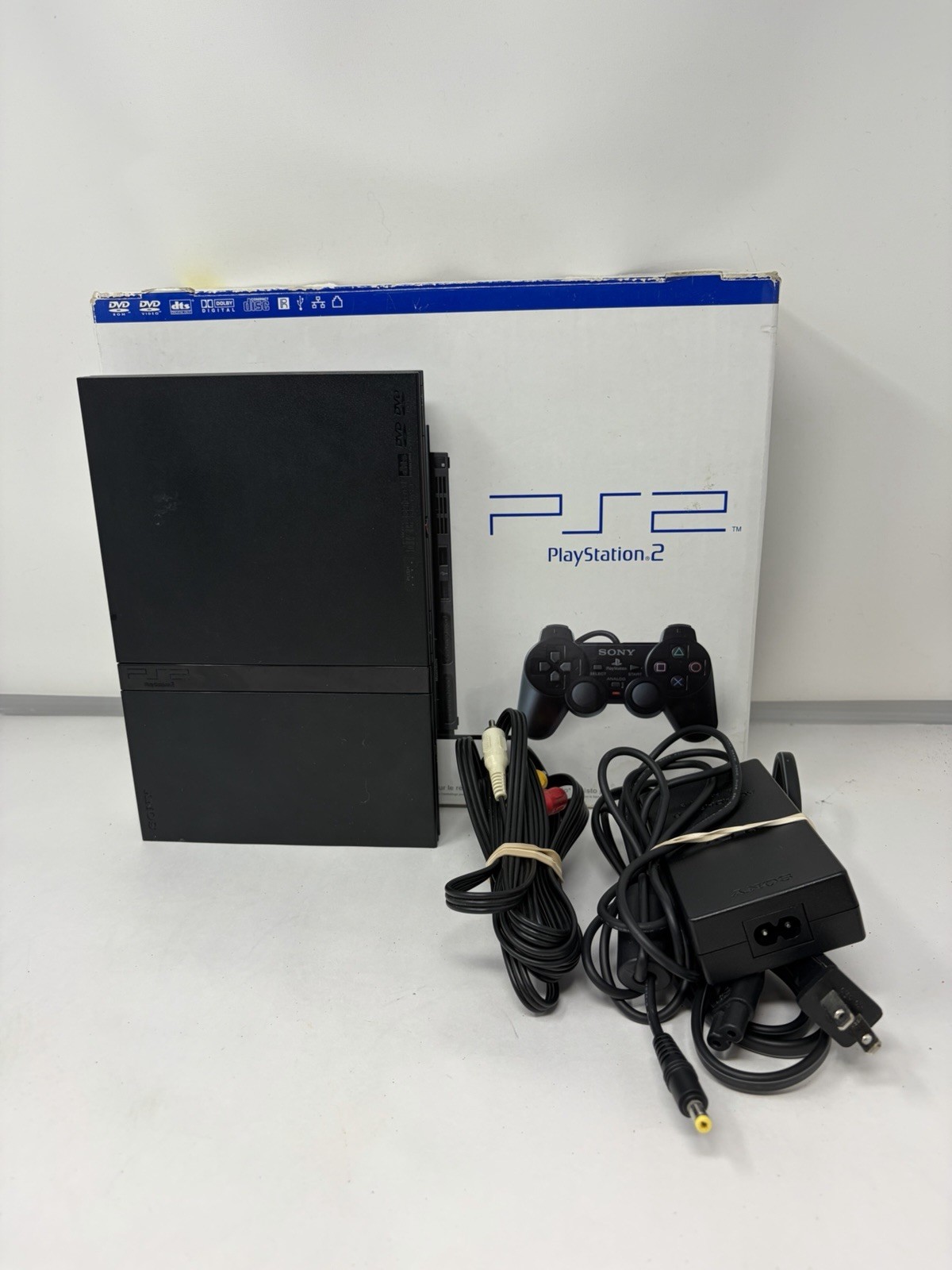 Sony PlayStation 2 Slim Line Version 1 Console – Charcoal Black (SCPH-70012)