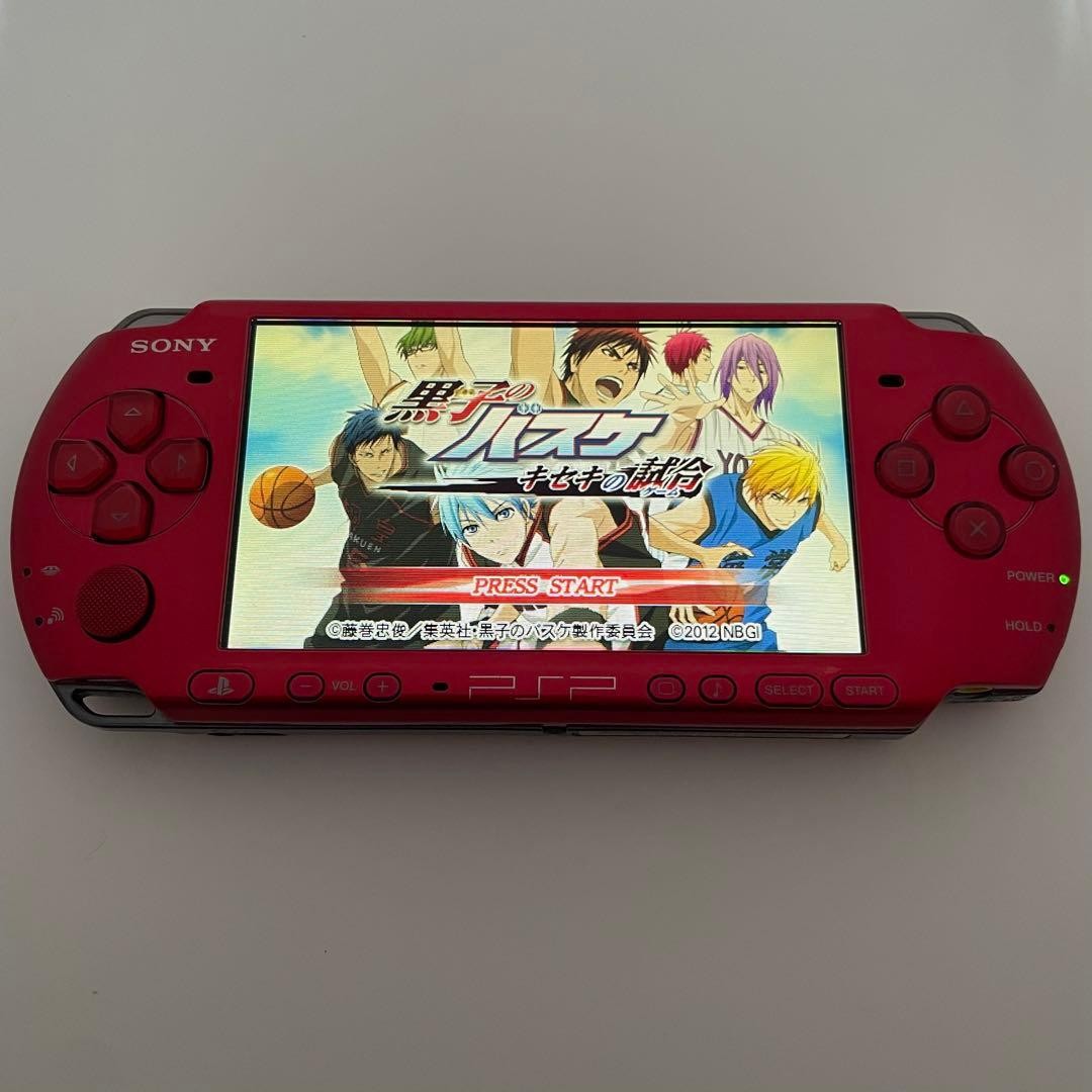 Sony PSP-3001 Radiant Red Console Tested Working Japan Import