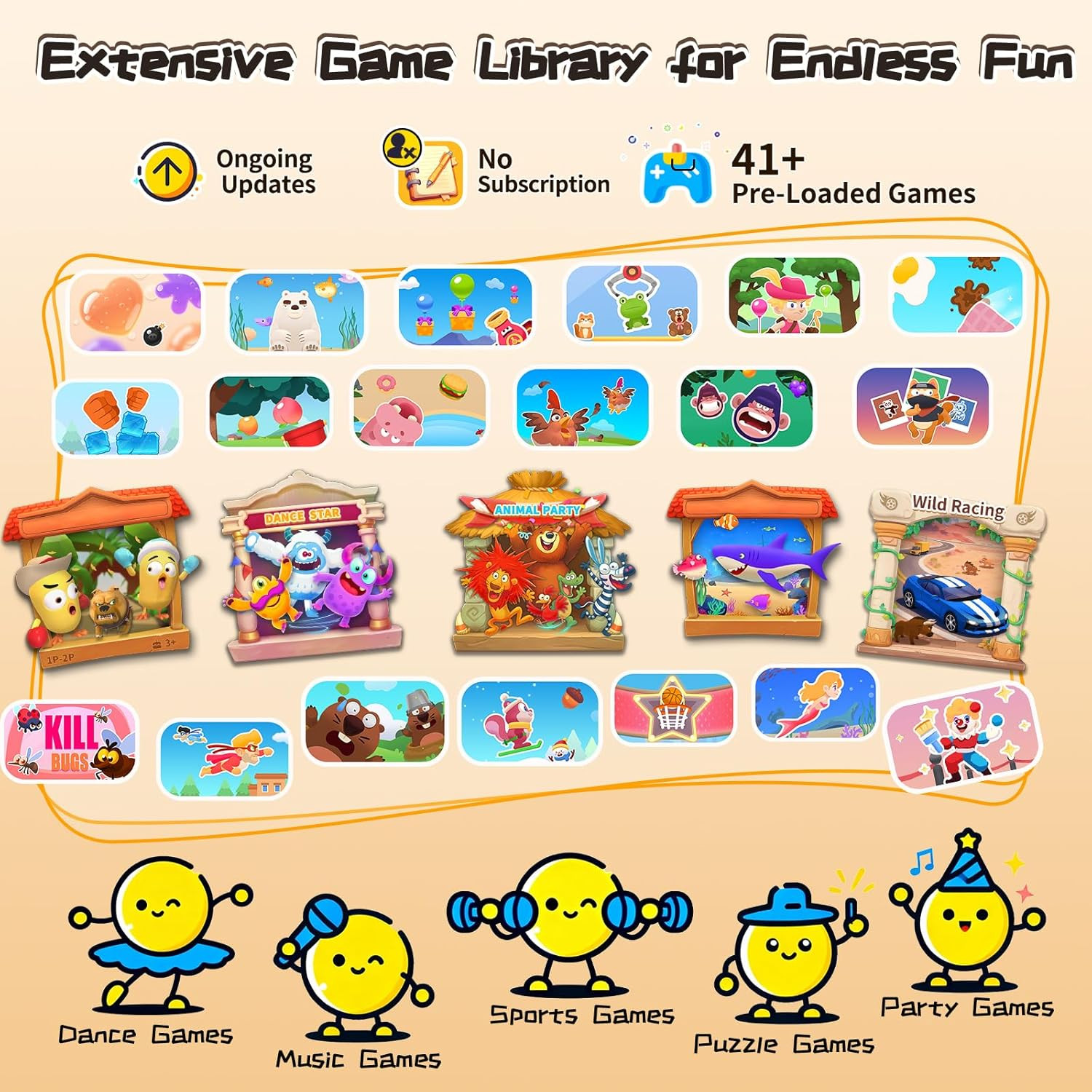 KINHANK Motionx – Motion Sensing Game Console for Kids&Families with 41 Games +