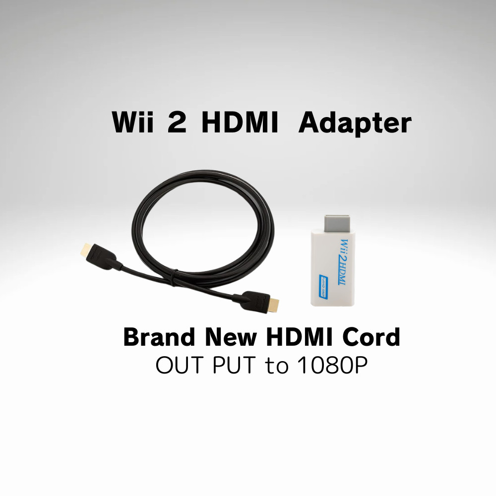 Nintendo Wii Console Bundle HDMI Wii Sports Mario Kart 1-4 Controllers Tested