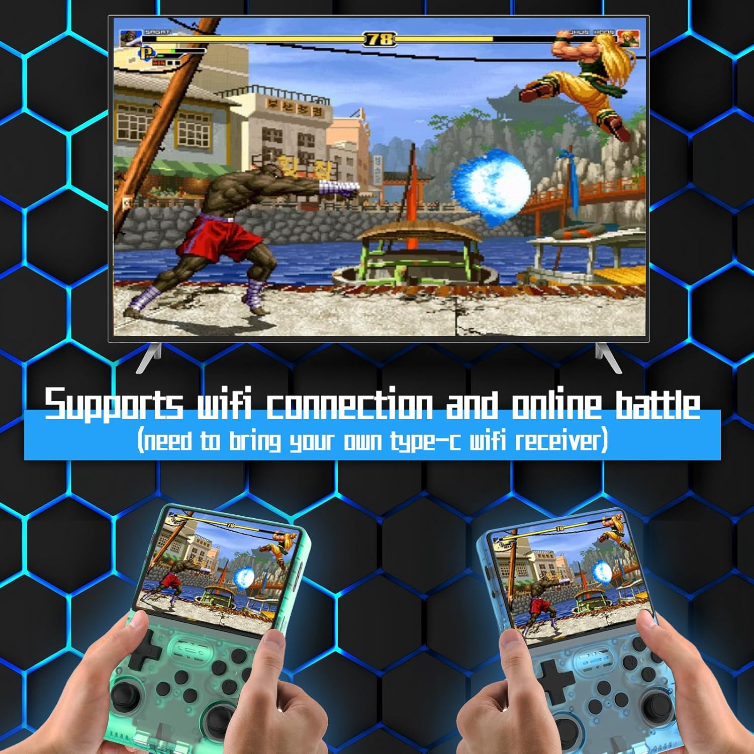 30000 in 1 Handheld Game Console, 3.5 Inch IPS Screen Retro Game Console, Mini P