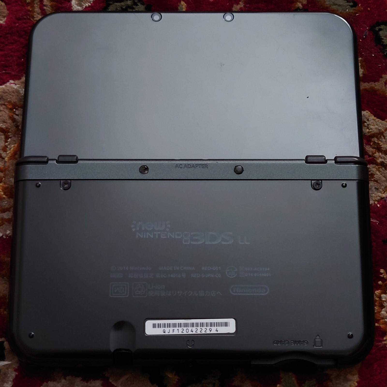 Nintendo New 3DS LL Metallic Black Japan Top IPS Near Mint Top Screen Issue Read