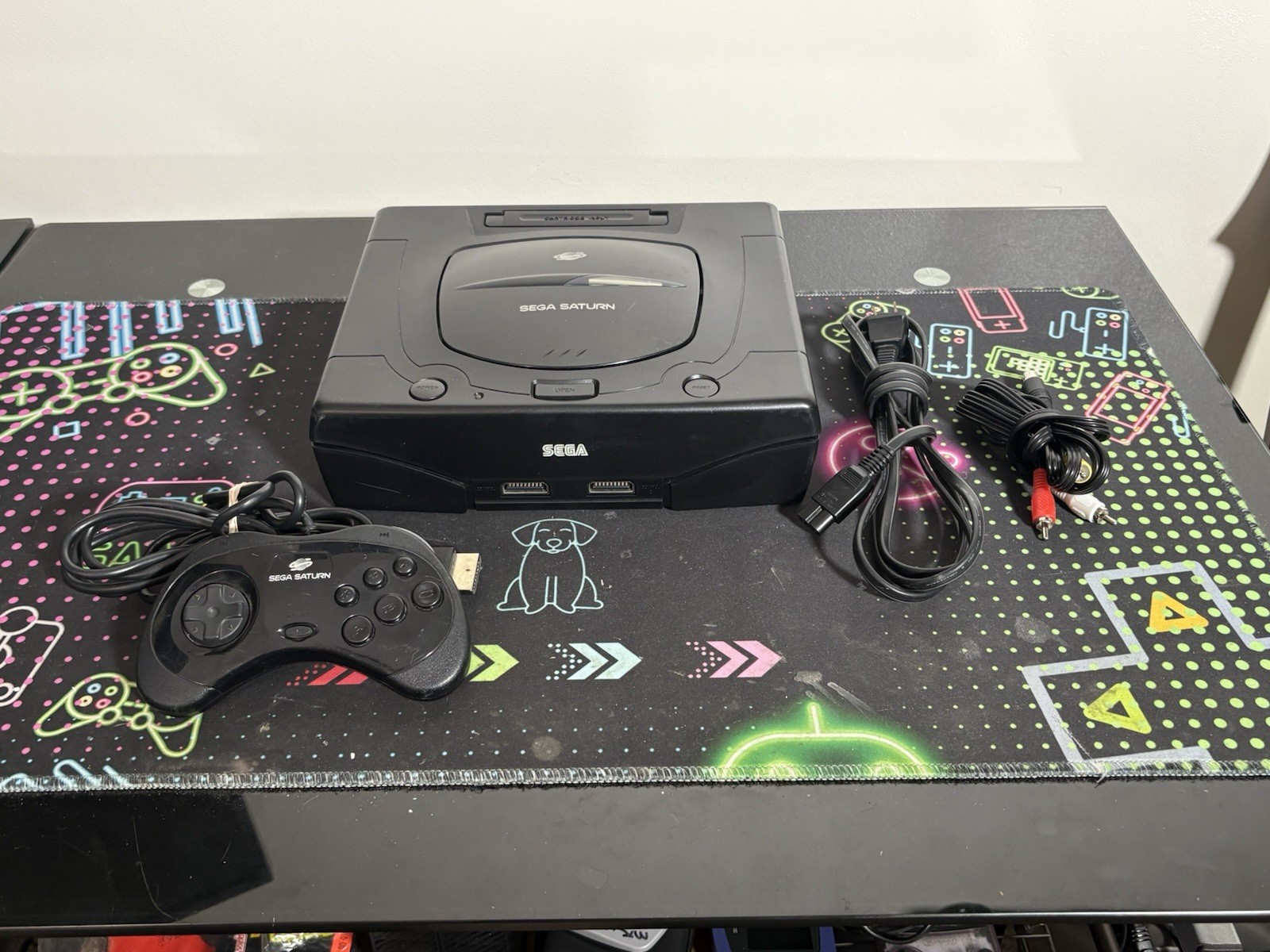 SEGA Saturn MK-80000 Black Console w/ OEM Controller Tested