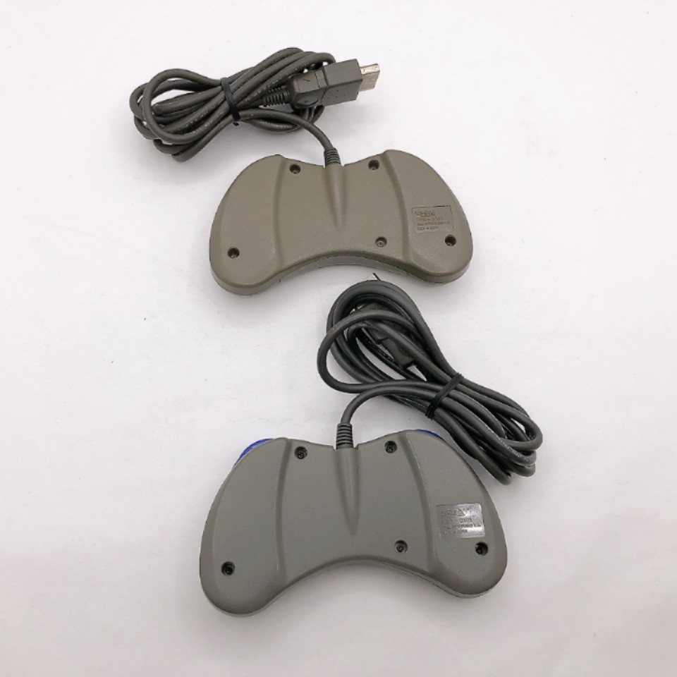 Sega Saturn Console HST-3210 Gray with 2 Controllers Japanese ver System Tested
