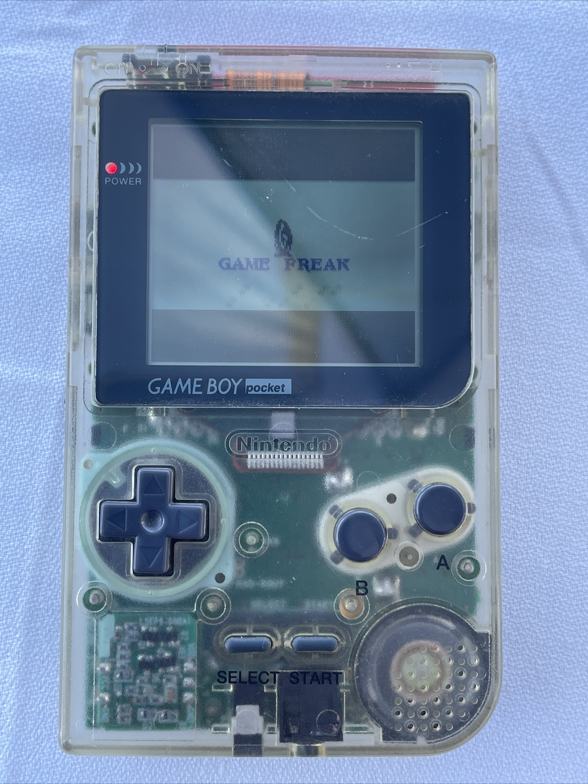 Nintendo Game Boy Color CGB-001 – Clear Skeleton – 100% Original- Tested Works