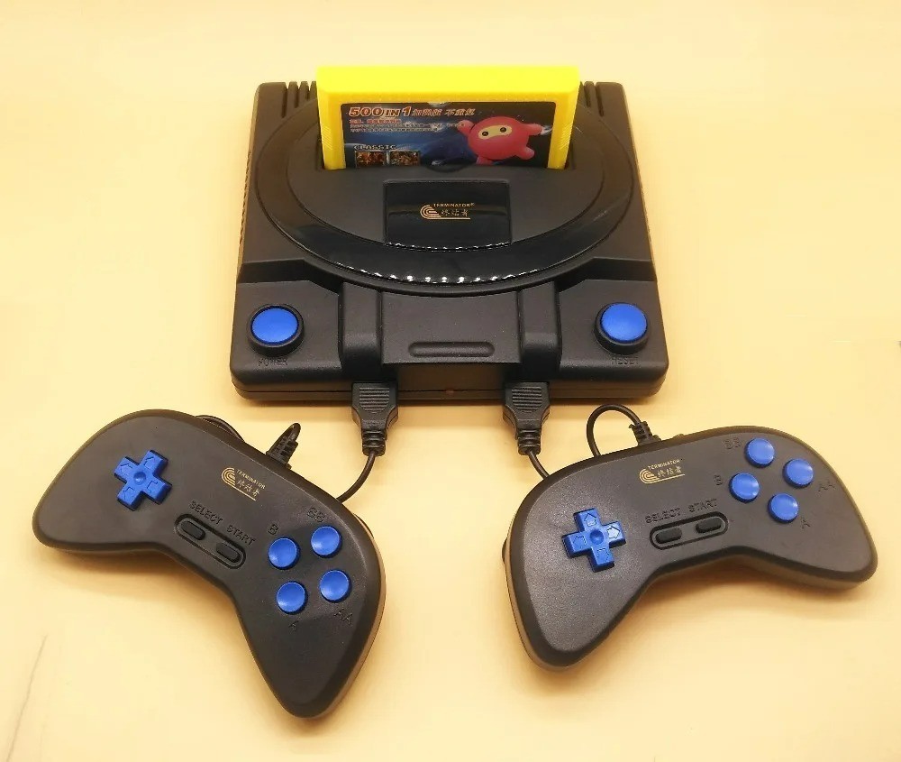 8Bit FH-008 Retro AV Game Console FC 88 Games w 2 Controllers Yellow Cartridge