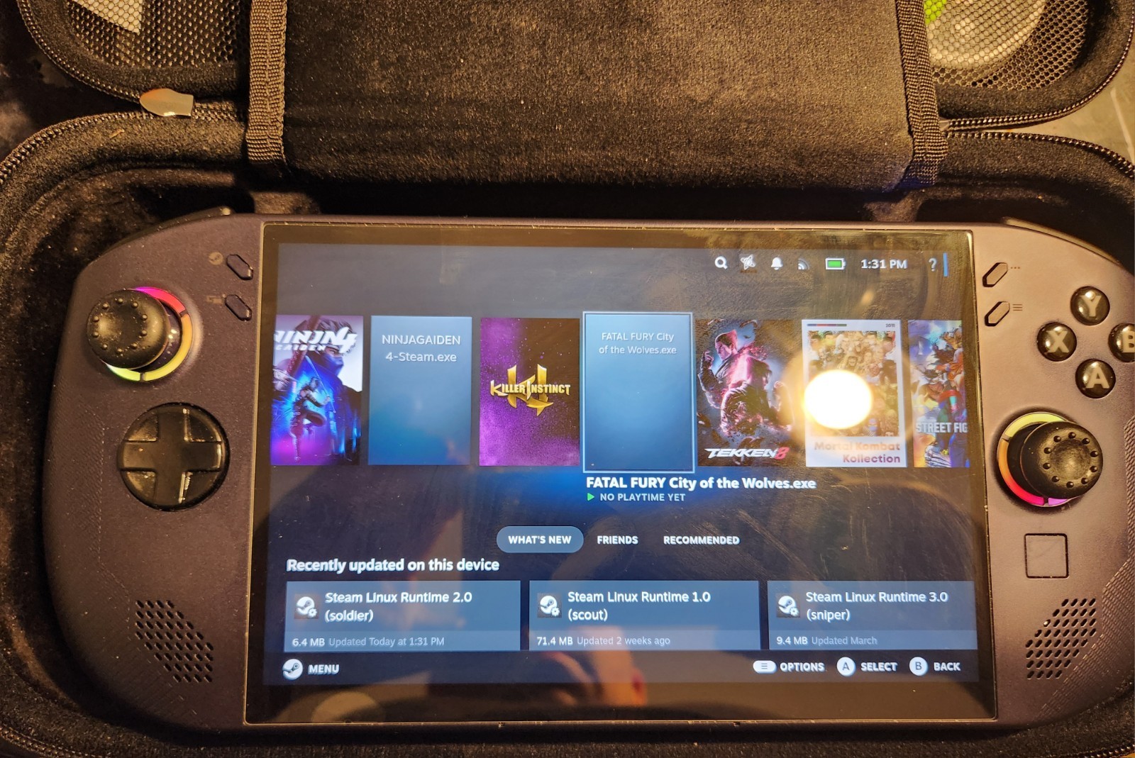 Lenovo Legion Go Handheld Gaming Console, Steam, USB-C, Wi-Fi, Purple/Black