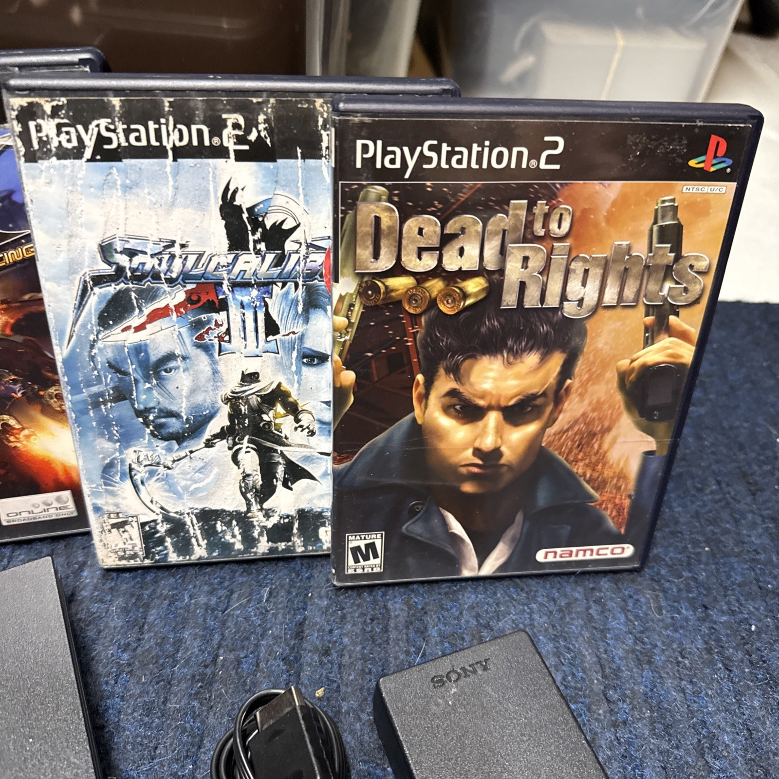 Sony PlayStation 2 PS2 Slim Console SCPH-75001 Bundle OEM Controller + Cables