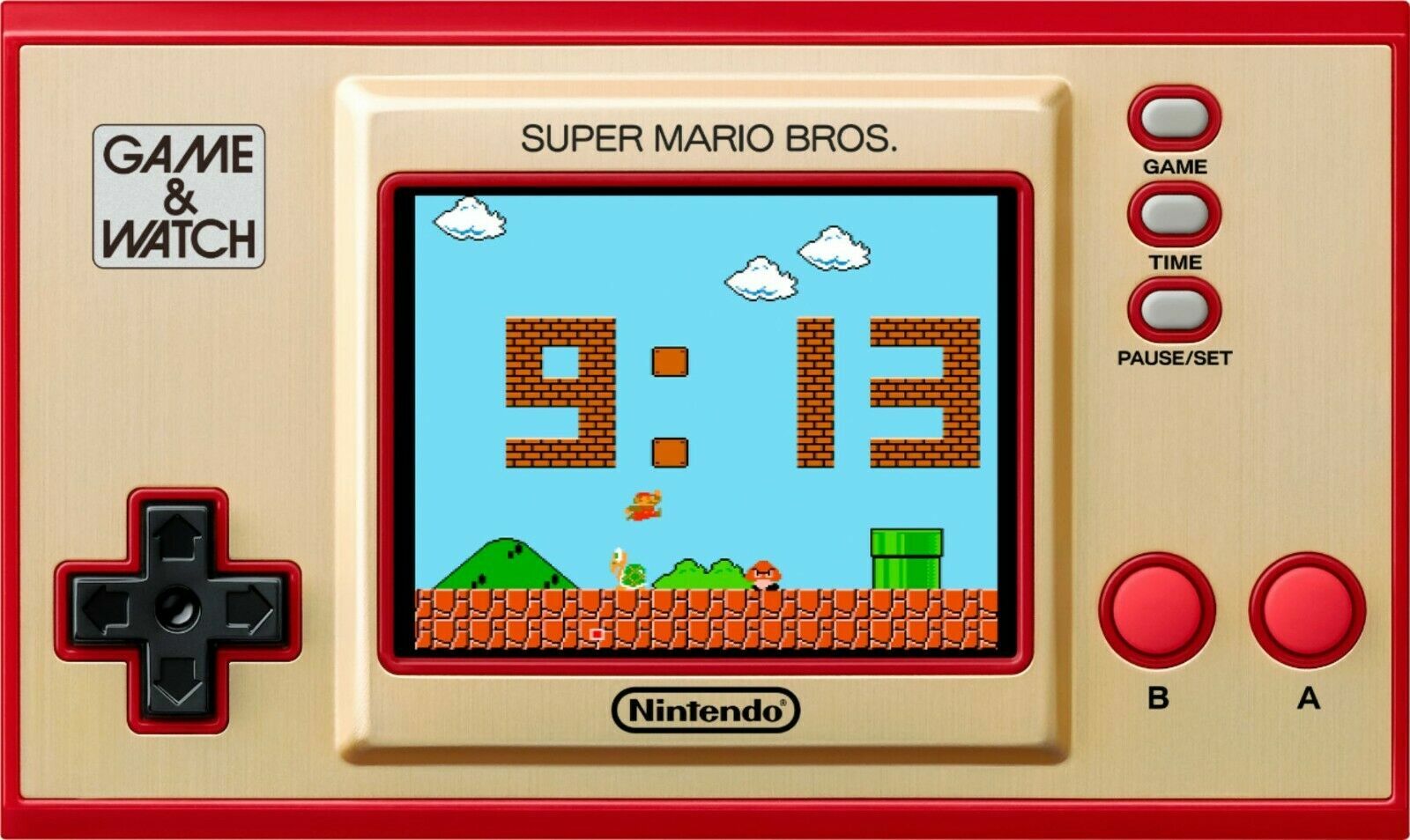 Nintendo Game & Watch Super Mario Bros Handheld Console Clock – New Sealed