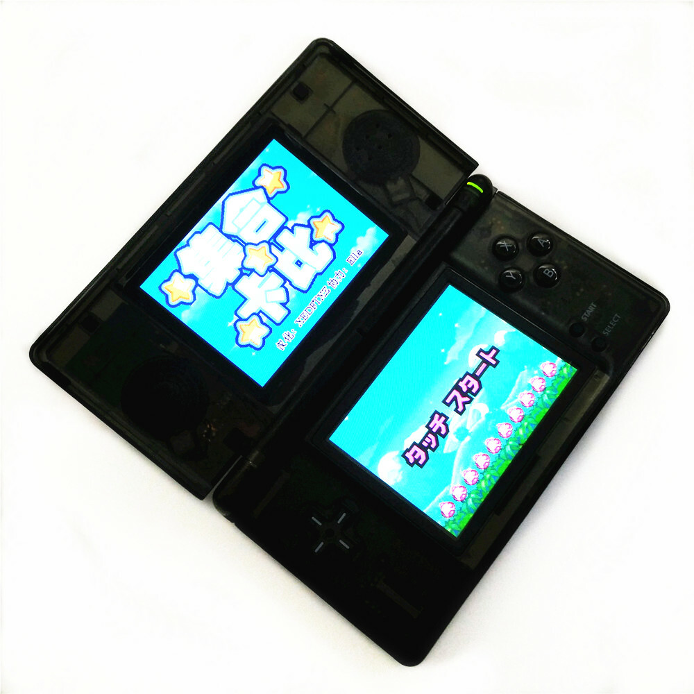 Clear Black Retrofit Nintendo DS Lite Game Console NDSL Video Game System