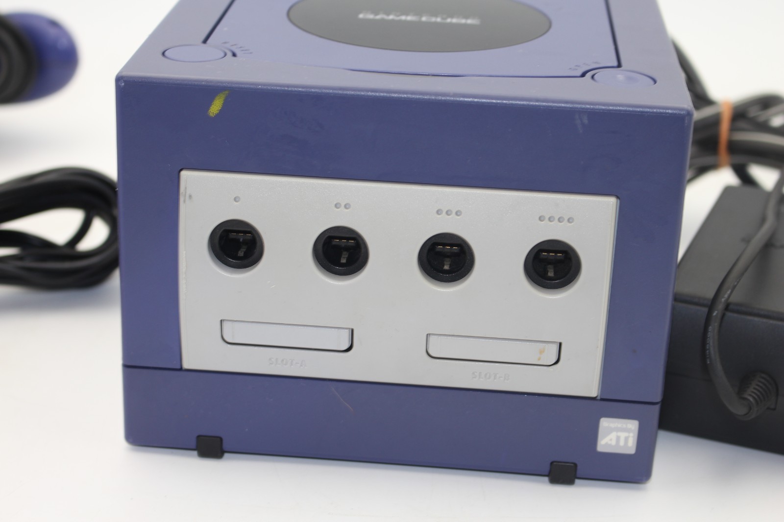 Nintendo GameCube Console Indigo Purple w/ OEM Controller & Cables