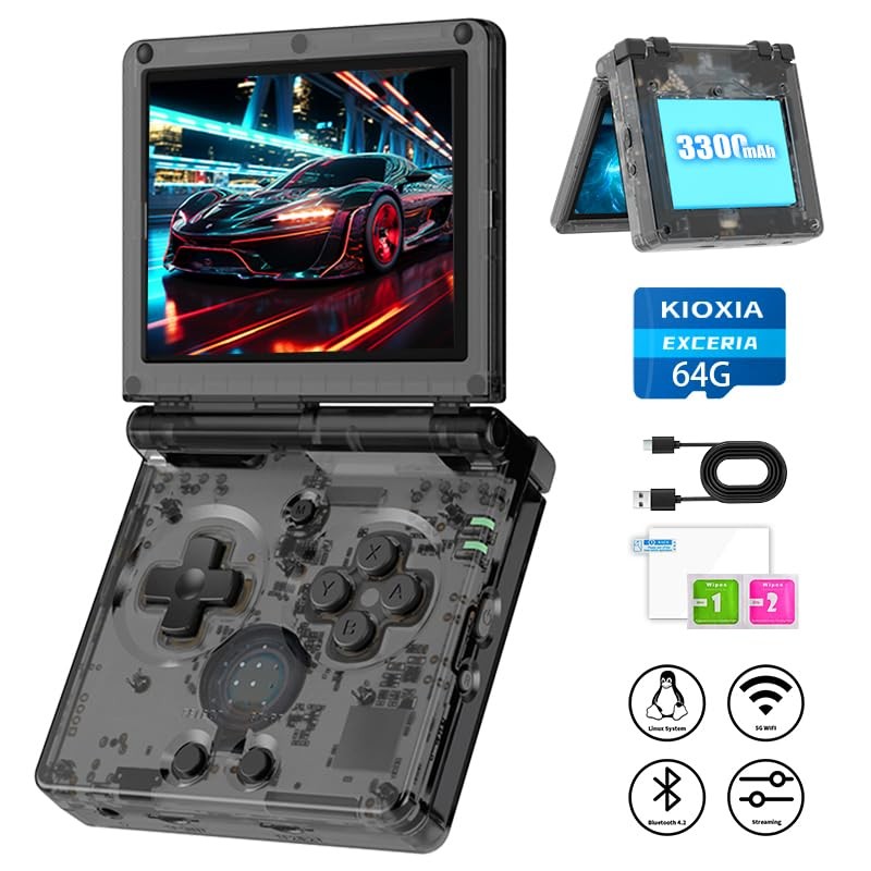 RG35XXSP Portable Flip 9.2 cm (W) x 13.9 (L) x 2.2 (H), Rg35xxsp-black