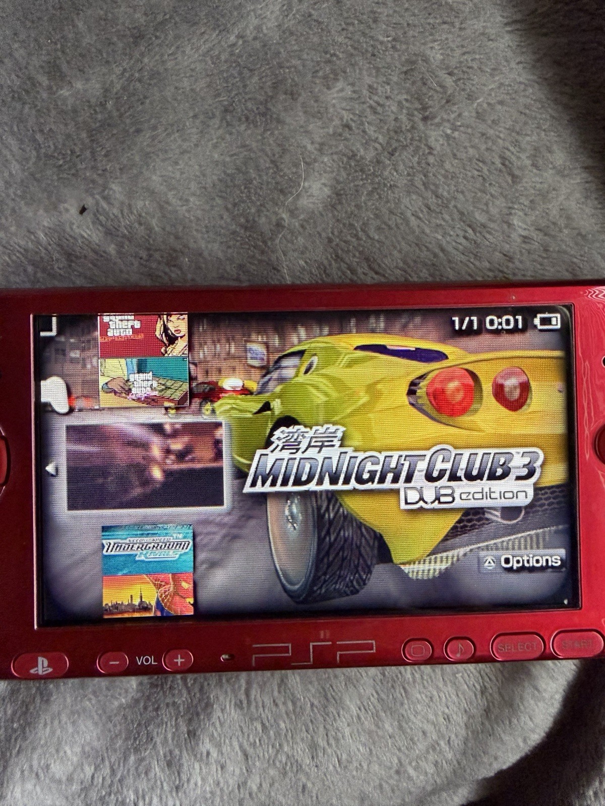 Sony PSP Red Handheld System Wi-Fi Internet Browsing USB Headphone Jack