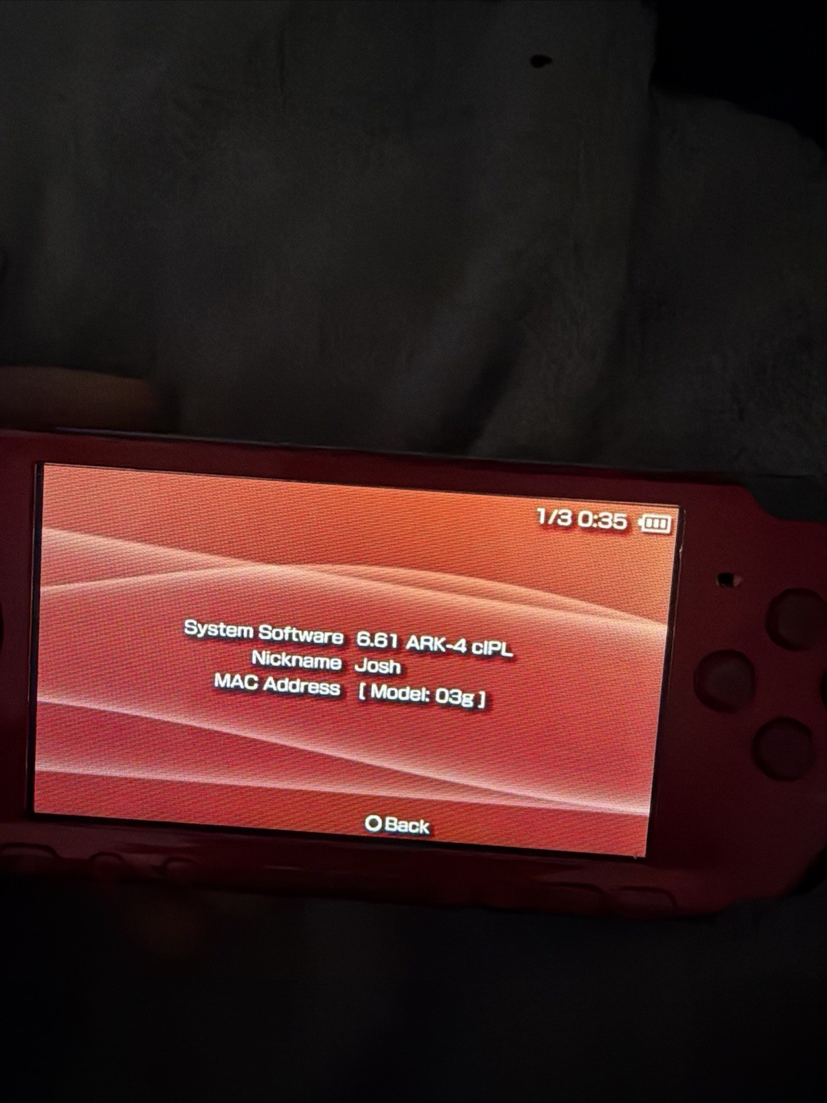 Sony PSP Red Handheld System Wi-Fi Internet Browsing USB Headphone Jack