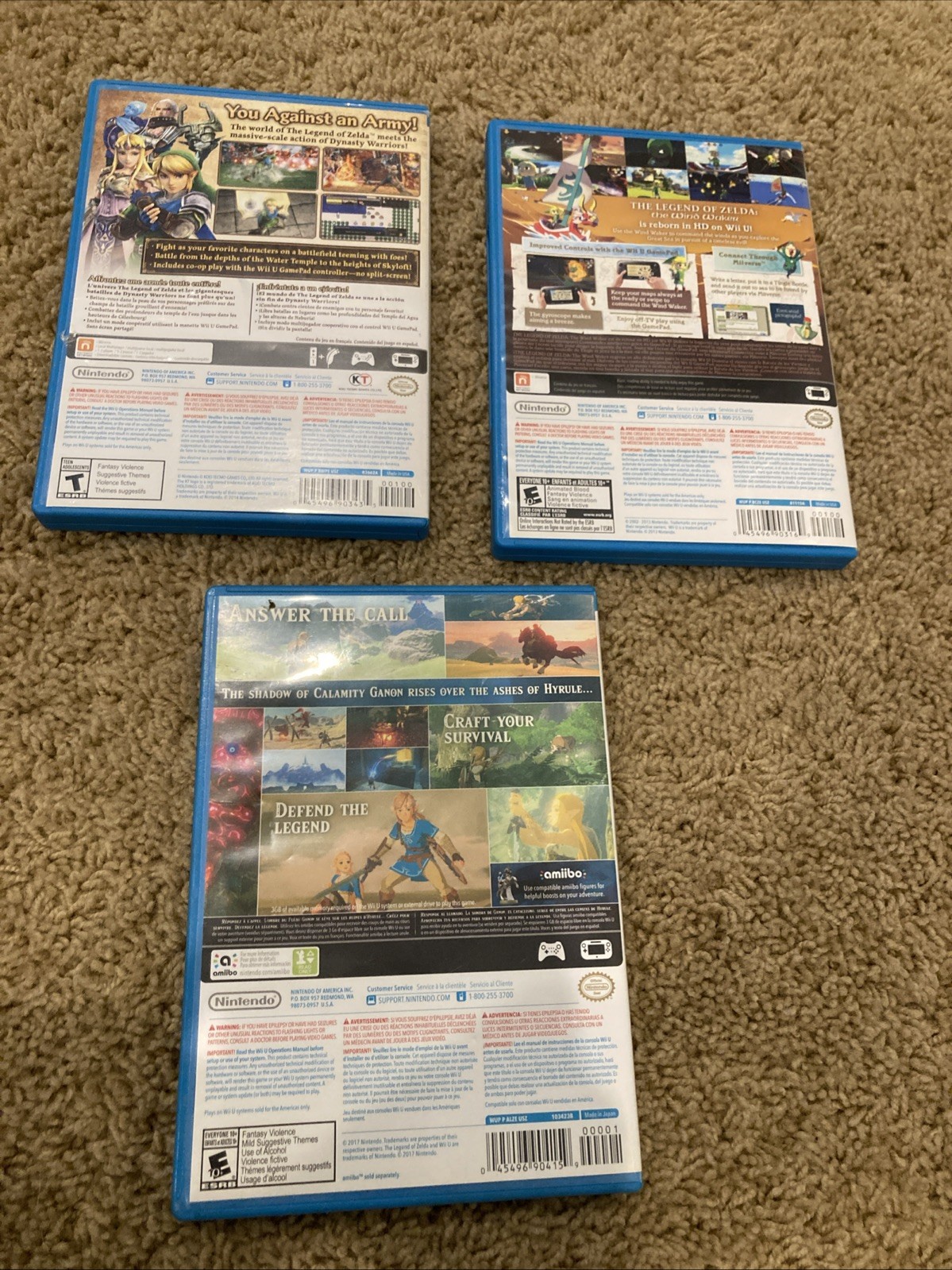 Wii U System Bundle The Legend Of Zelda Game Lot- Tested!