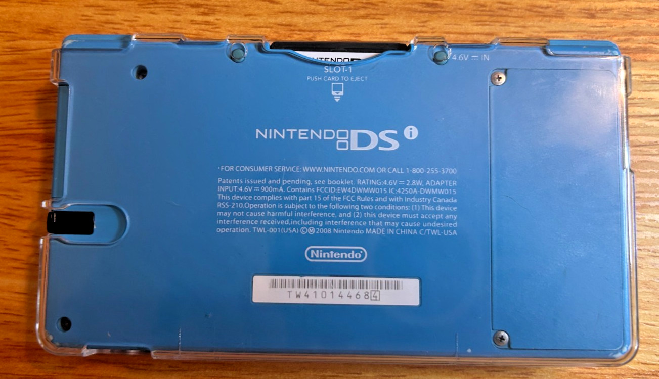 Nintendo DSi Blue & Stylus + Mario Kart DS game Tested with Case no charger